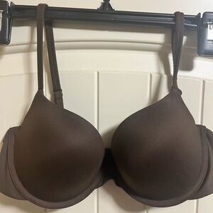 Skims dark brown push up bra